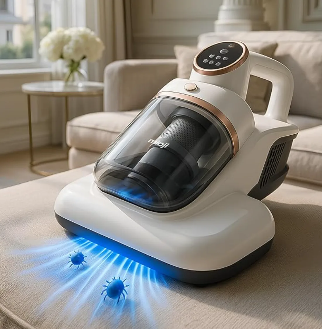 Mioji Mio UV10C 6000mAh Antialerjik Ultraviyole 14000PA Akar Mite Temizleyici Kablosuz Şarjlı Süpürge